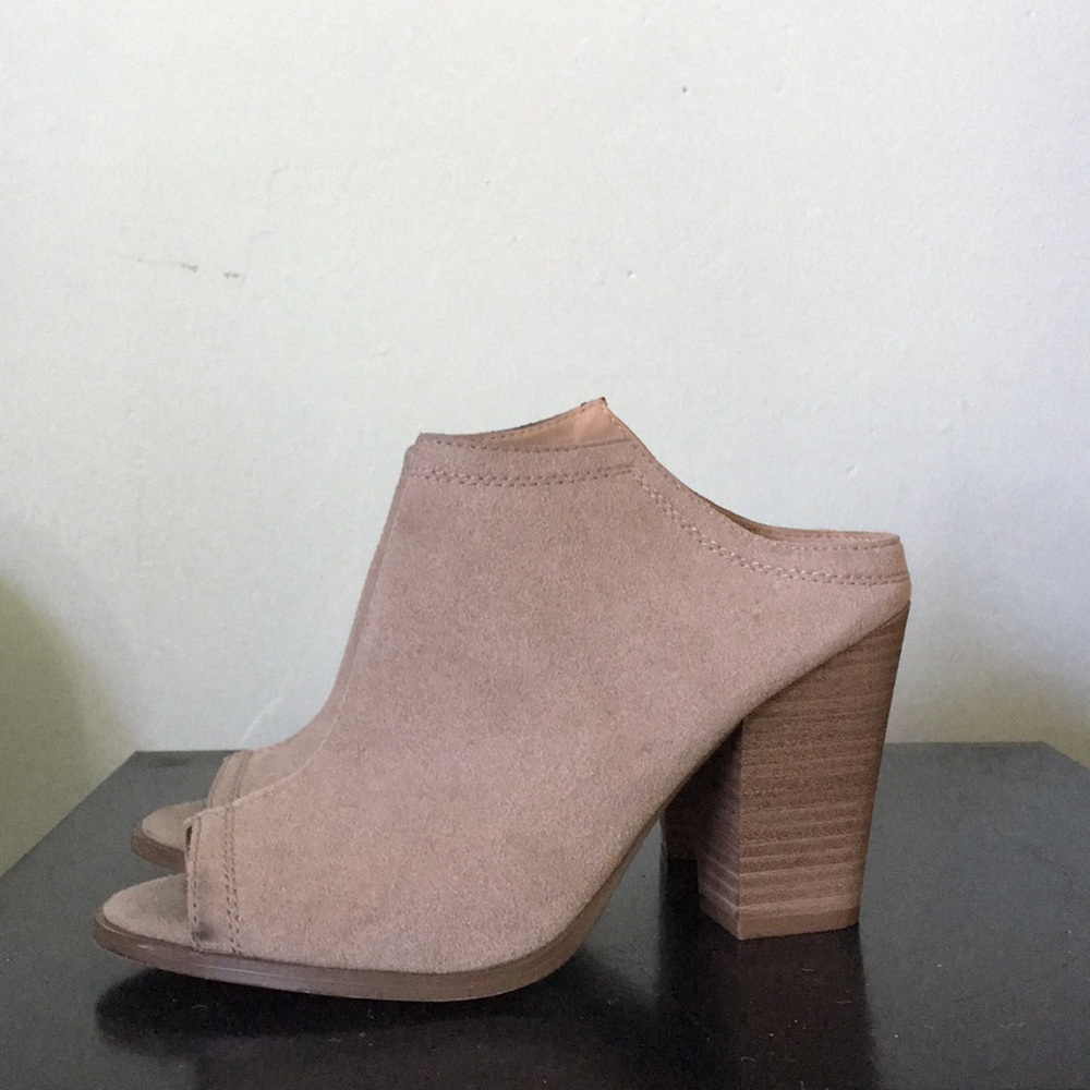 Restricted Open Toe Slip On Suede Mule - image 2